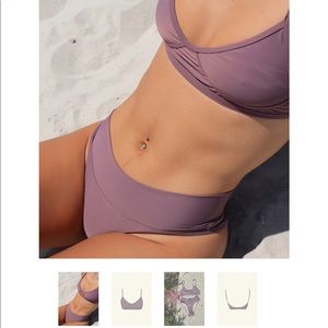 NWT Gnash Swim high cut bikini set XS-S